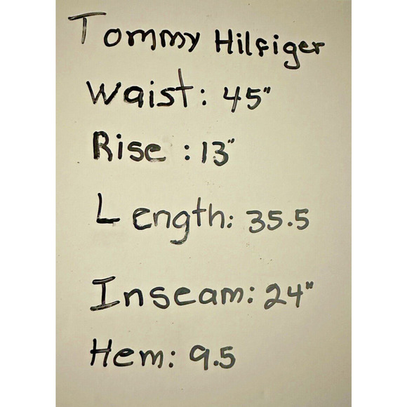 Tommy Hilfiger Women’s Vintage Jeans Size 22 Cropped Denim Patchwork Patriotic - Picture 6 of 6